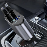 4-in-1 Retractable Car Charger For Android and iPhone 📱