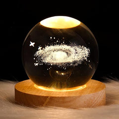 3d Galaxy Solar System Crystal Ball Night Light