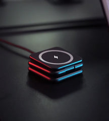 حامل شحن قابل للطي 3 في 1 بتقنية MagSafe - أسود
