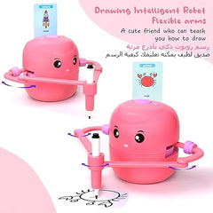 Drawing Robot for Kids with 100 Word Cards, Voice Interaction | روبوت رسم تعليمي للأطفال مع 100 بطاقة كلمة، وتفاعل صوتي
