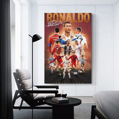 Cristiano Ronaldo Poster 2 Wall Art Canvas Print Poster