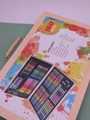 WOODEN ART COLOURING CASE 180 PCS