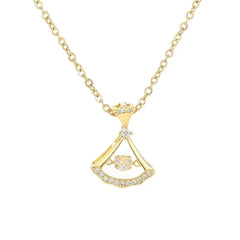 24K Gold Plated Fan Necklace