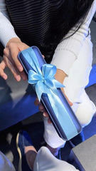 سوار بأحجار كبيرة من الماس الأزرق مع علبة فاخرة 🇫🇷