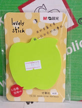 Apple and 4 slide color Sticky Notes for office and students