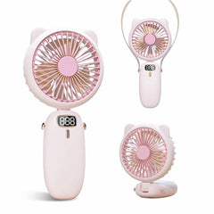 Plastic Pink Handheld Mini Fan