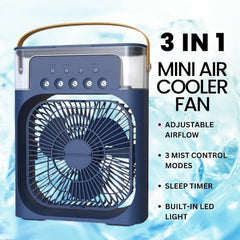 Mini Air Conditioner Fan Premium 3 In 1 Desk Cooling Fan Spray Fan