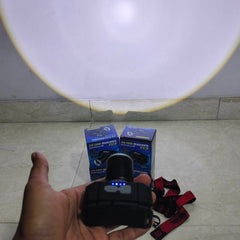 LED Zoom Headlamp KX-306 Double Click On SOS 3 Light Modes Battery Indicator Super Bright White Light