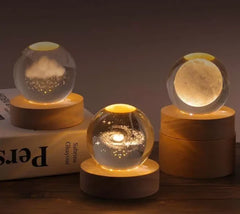 3d Galaxy Solar System Crystal Ball Night Light