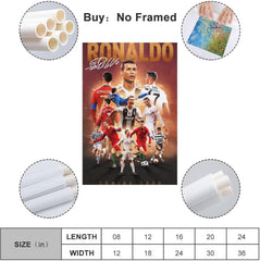 Cristiano Ronaldo Poster 2 Wall Art Canvas Print Poster