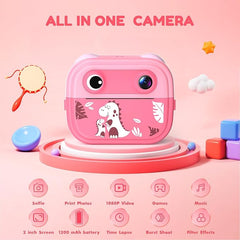 Camera for Kids, Instant Camera Print 1080P 2.0 Inch Screen | كاميرا للأطفال، طباعة فورية بدقة 1080 بكسل وشاشة 2.0 بوصة