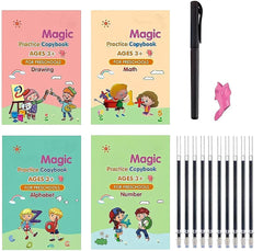MagicGroove Tracing Book: Reusable Handwriting Practice with Disappearing Ink &amp; Grooves