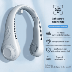 Neck fan with rechargeable portability