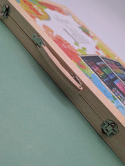 WOODEN ART COLOURING CASE 180 PCS