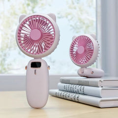 Plastic Pink Handheld Mini Fan